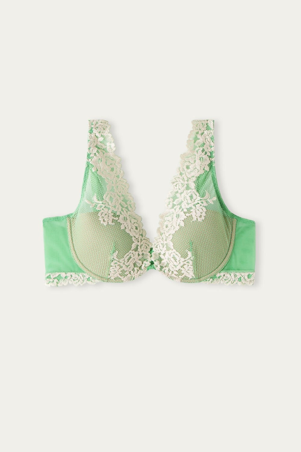 Intimissimi Pretty Flowers Elena Balconette Bra Groen Mintgroen | 24738BEVN