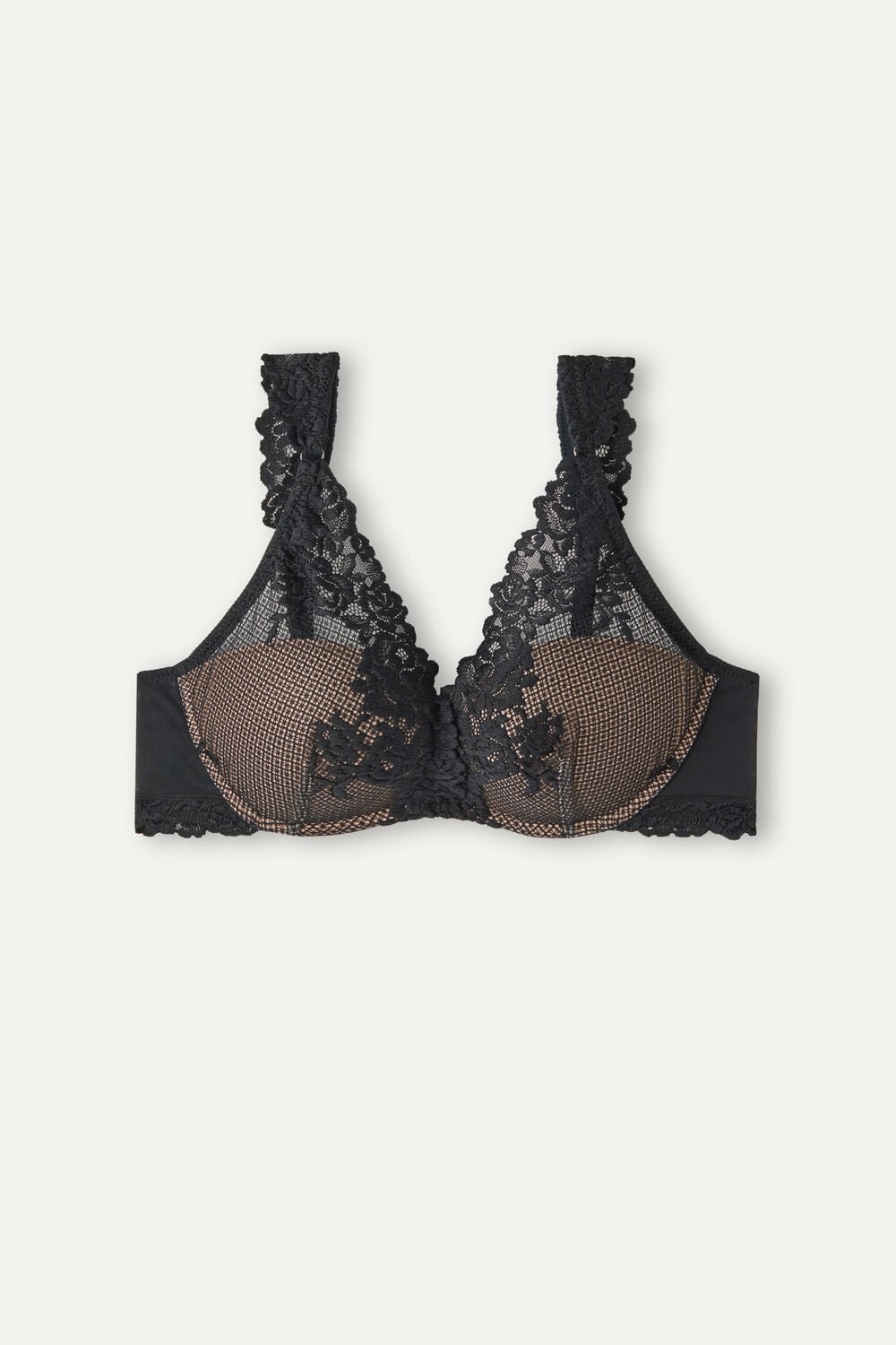 Intimissimi Pretty Flowers Giorgia Balconette Bra Zwart Zwart | 64872ZJTQ