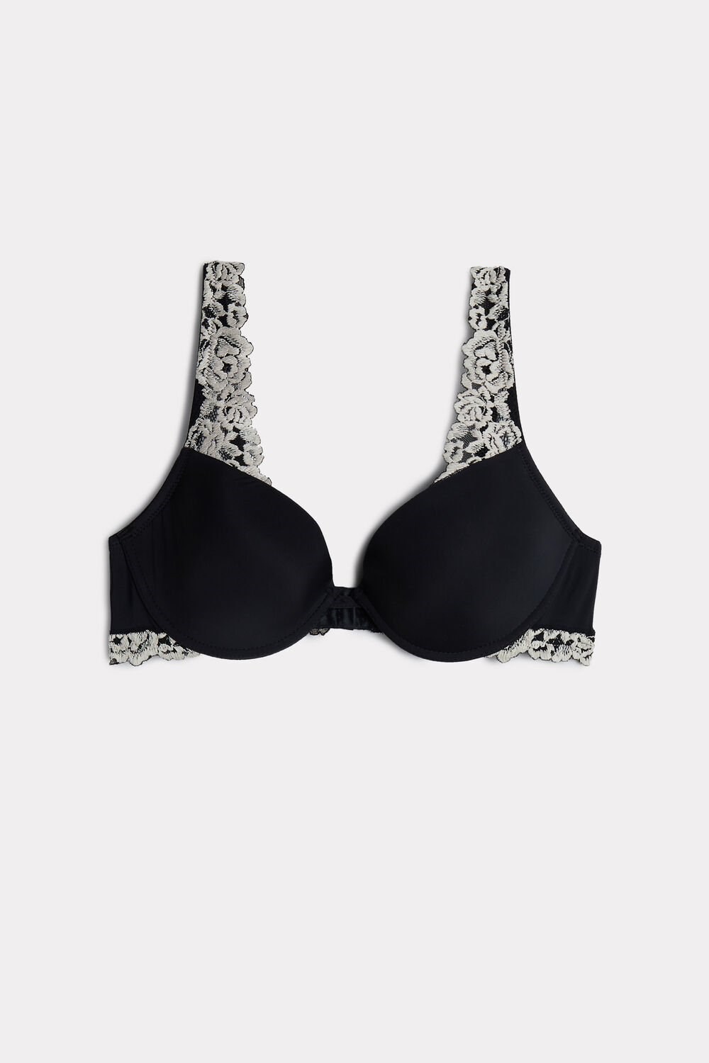 Intimissimi Pretty Flowers Microfiber Bellissima Push-up Bra Gekleurd Zwart | 86147ODRN