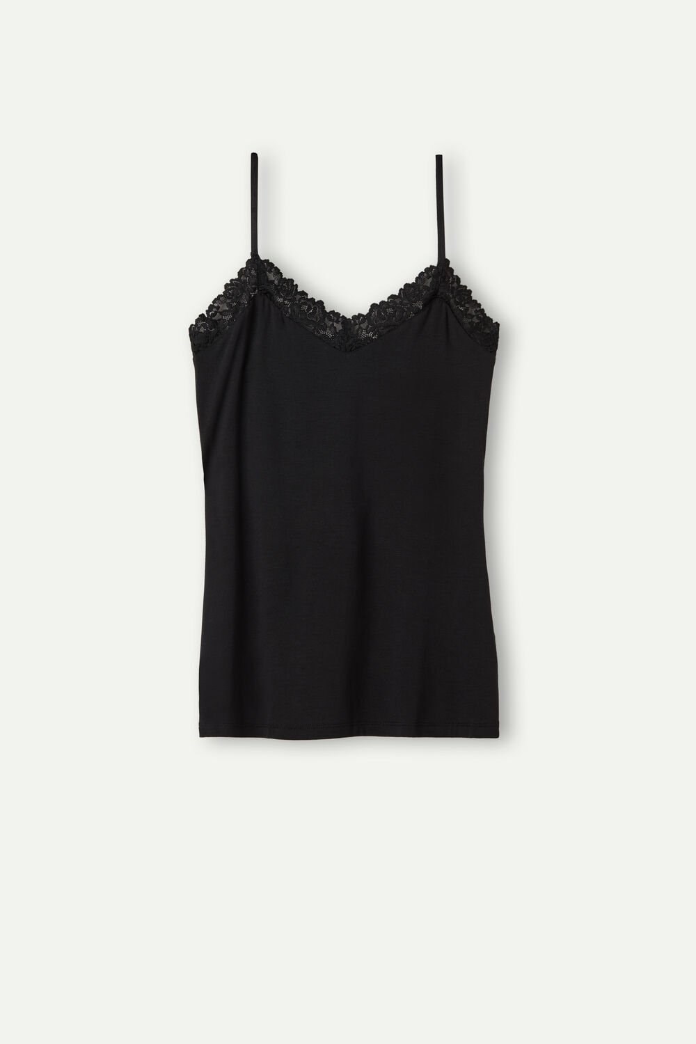 Intimissimi Pretty Flowers Modal Top Zwart Zwart | 86072CDYH