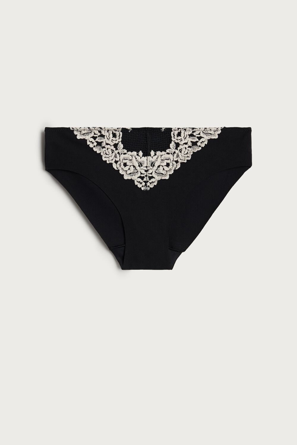 Intimissimi Pretty Flowers Seamless Katoenen Panties Gekleurd Zwart | 83746ONZJ