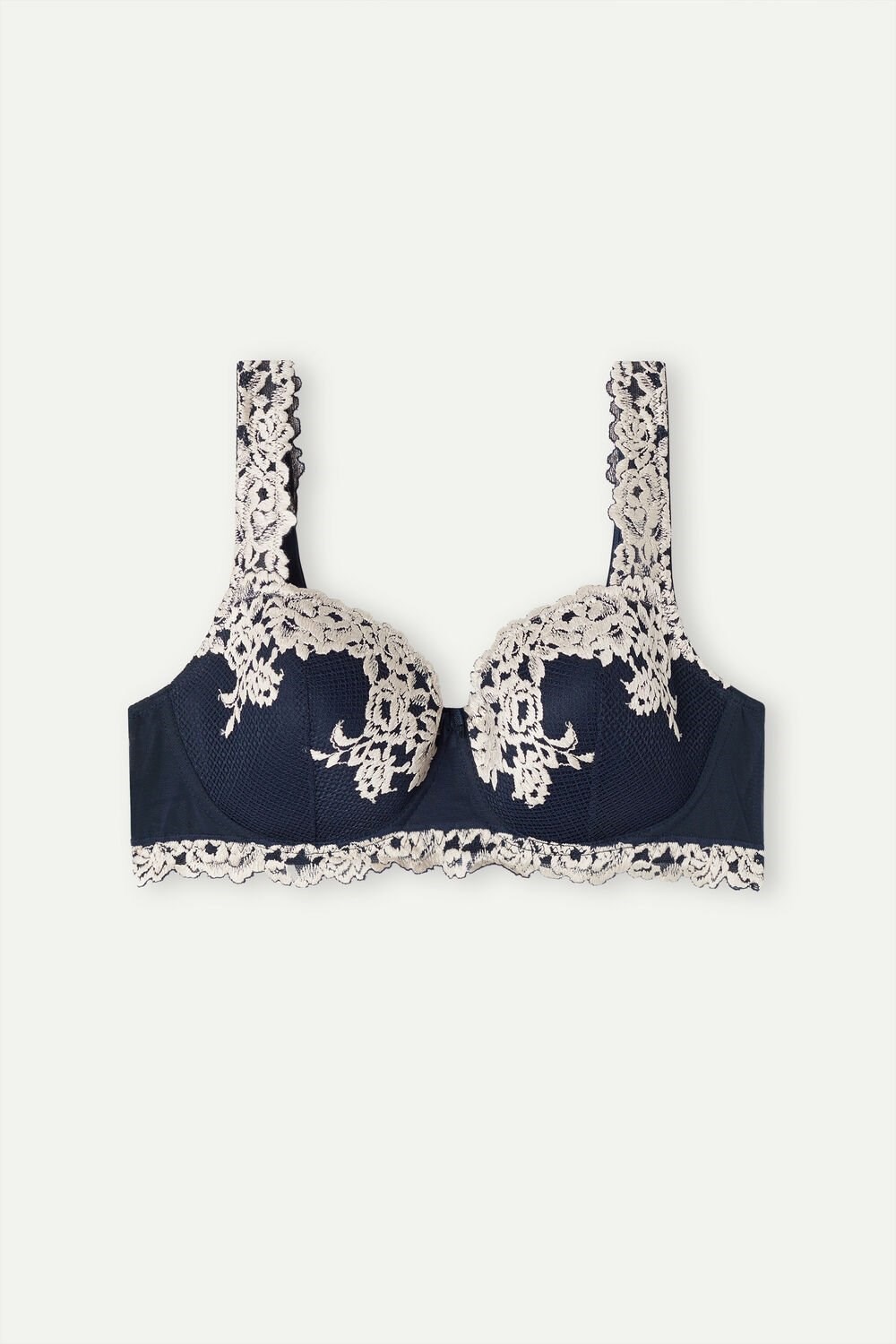 Intimissimi Pretty Flowers Sofia Balconette Bra Blauw Diepblauw | 14380IQCA