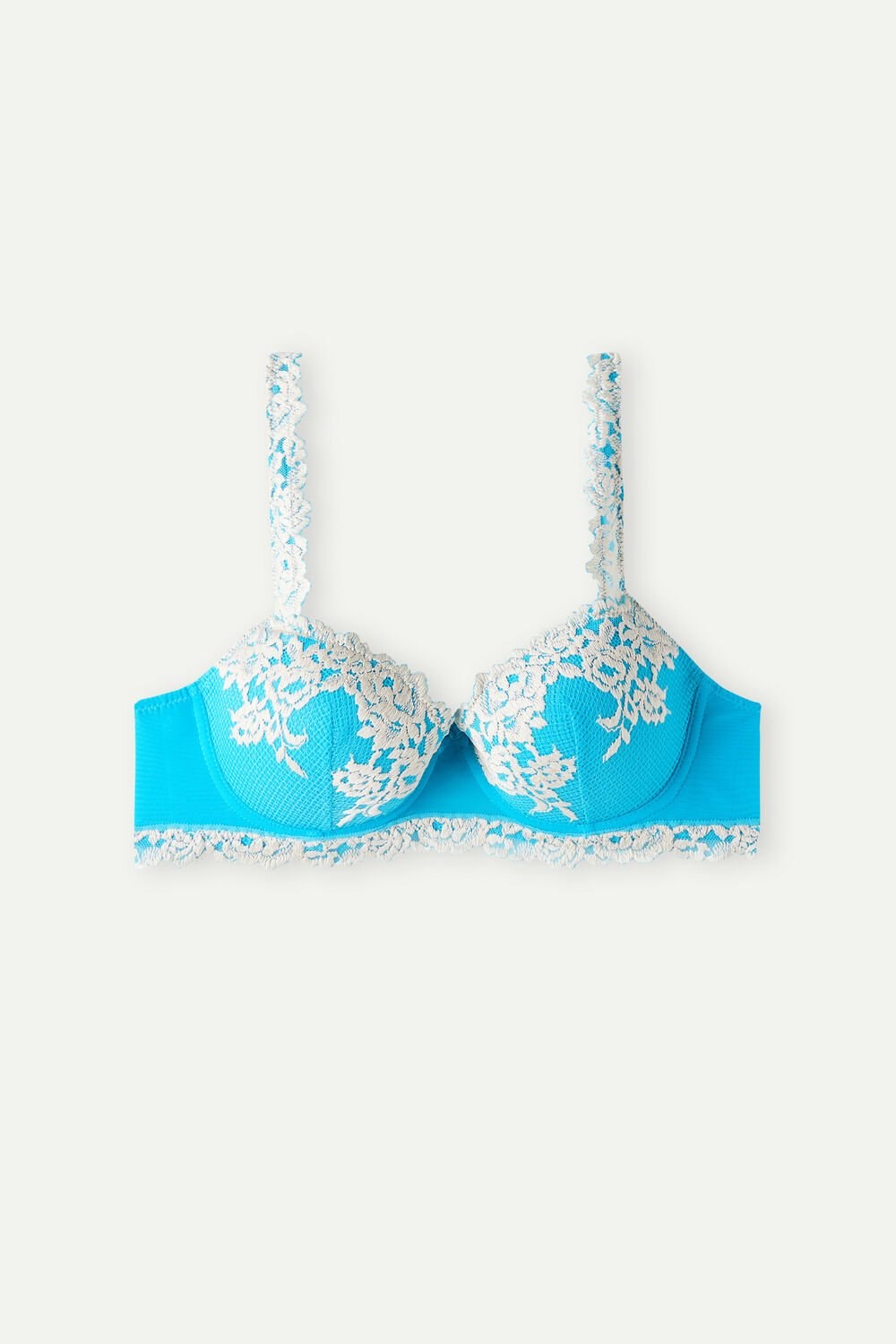 Intimissimi Pretty Flowers Sofia Balconette Bra Blauw Turquoise | 57483UBZI