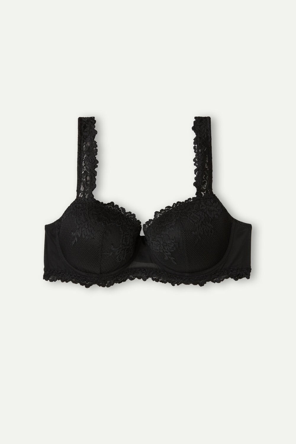 Intimissimi Pretty Flowers Sofia Balconette Bra Zwart Zwart | 81652MRTE