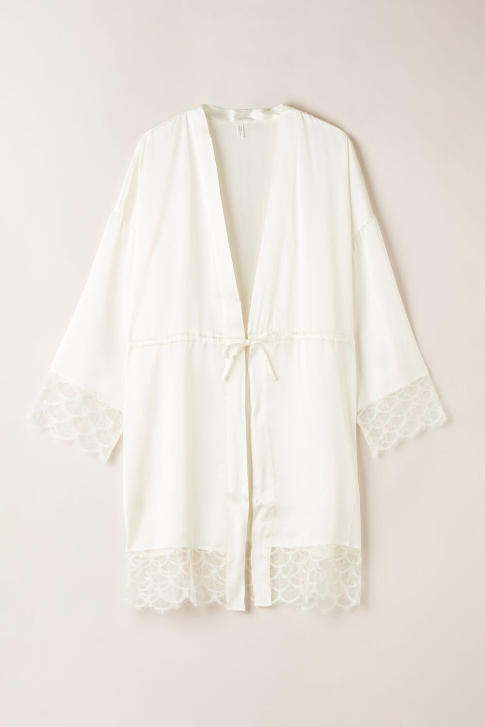 Intimissimi Pure Charme Silk Kimono Wit | 09542NMQG