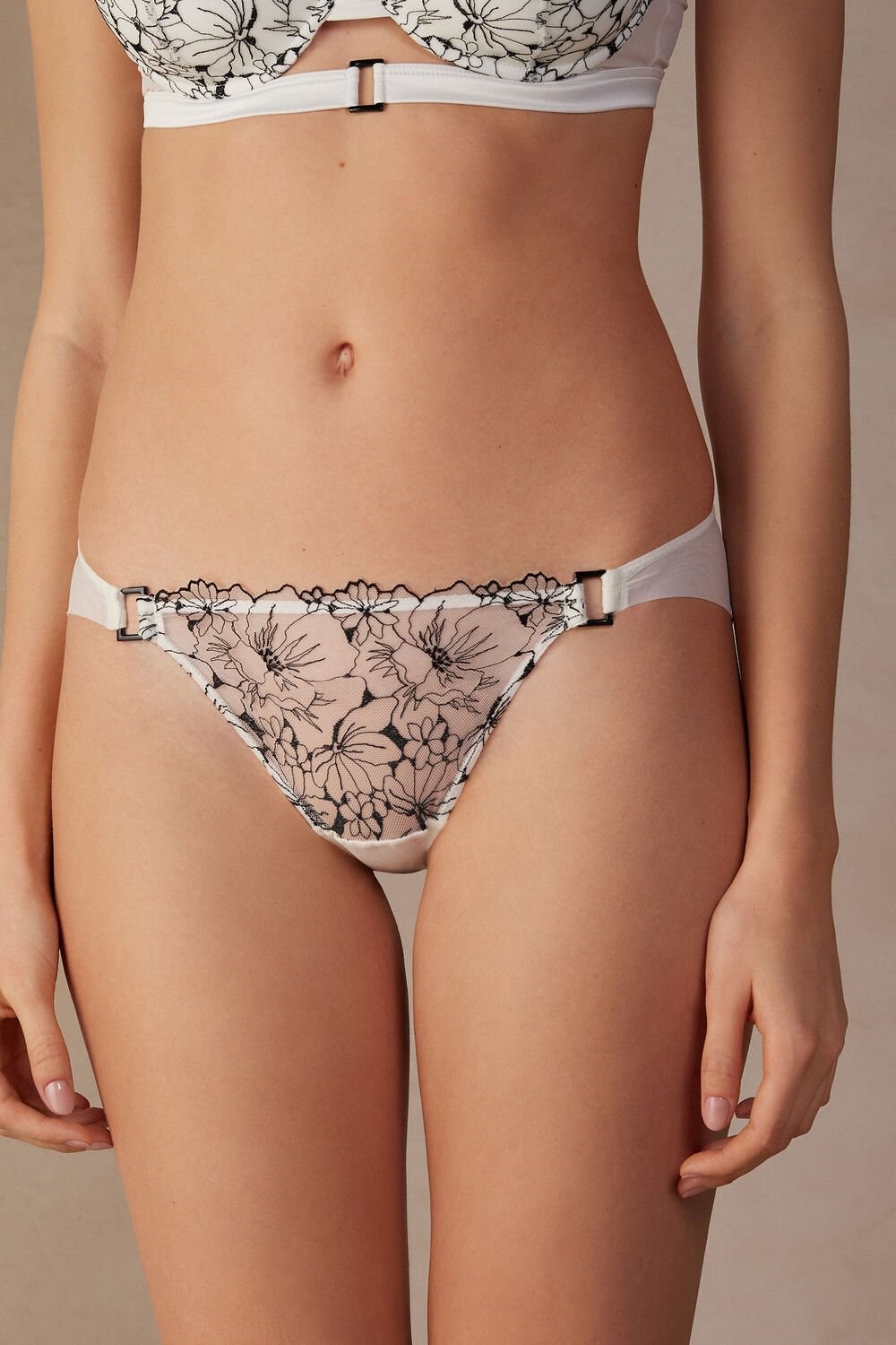 Intimissimi Pure Joy Panties Wit Zwart | 89604NPOT