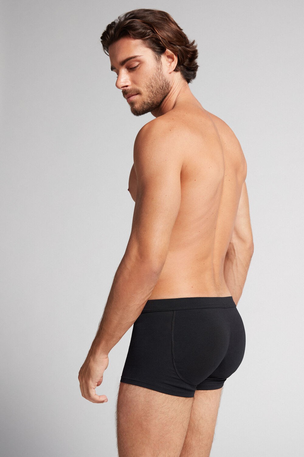 Intimissimi Push-up Boxers in Stretch Katoenen Zwart | 20734KTZX