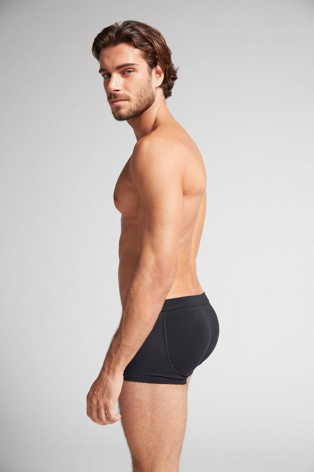 Intimissimi Push-up Boxers in Stretch Katoenen Zwart | 20734KTZX