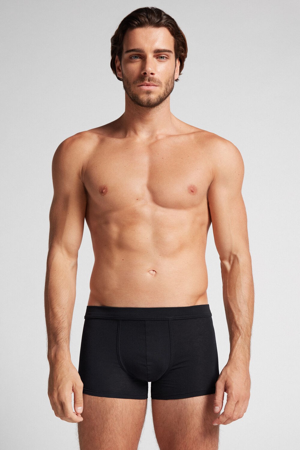 Intimissimi Push-up Boxers in Stretch Katoenen Zwart | 20734KTZX