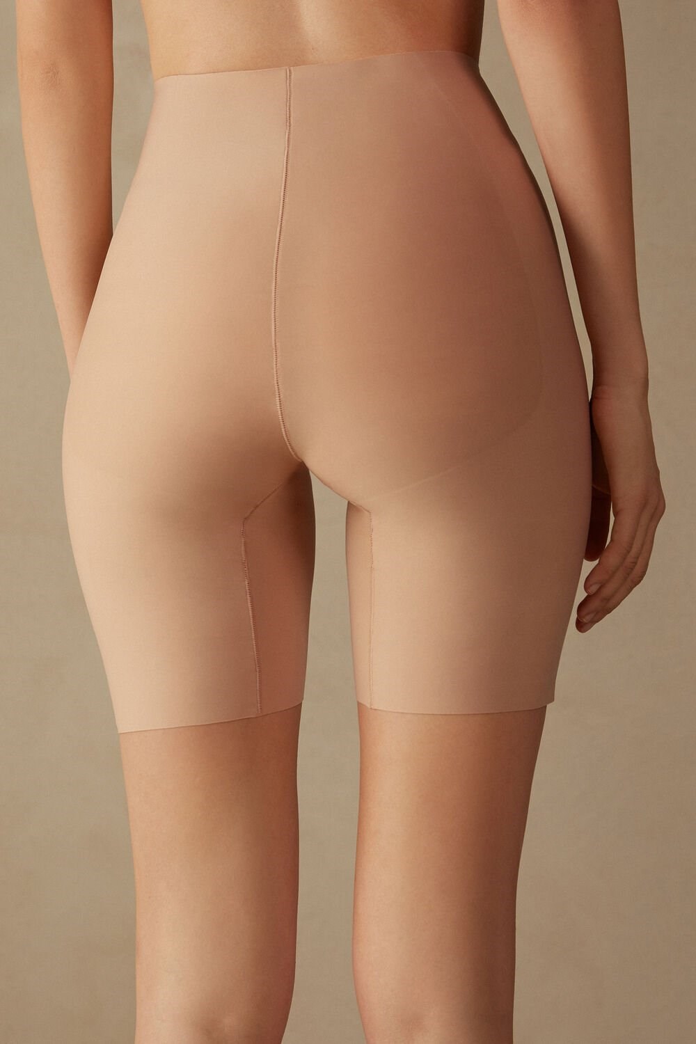 Intimissimi Raw-Cut Microfiber Shorts Beige | 40978VBOC