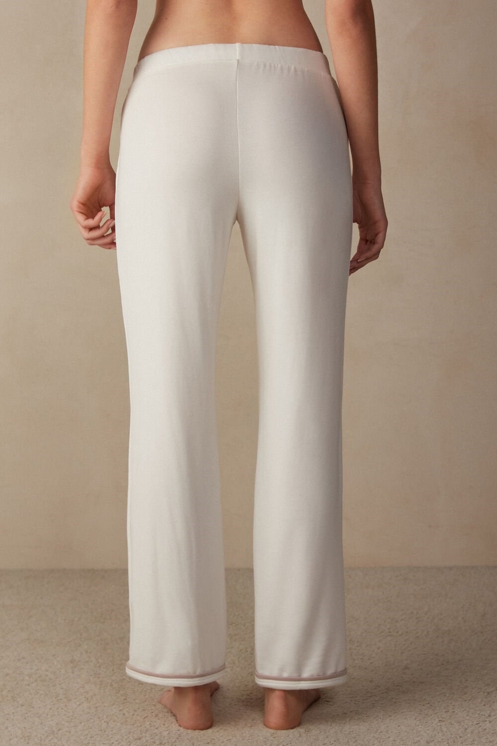 Intimissimi Romantic Bedroom Full Length Pants in Modal with Wol Wit Wit Roze | 90351XNJV