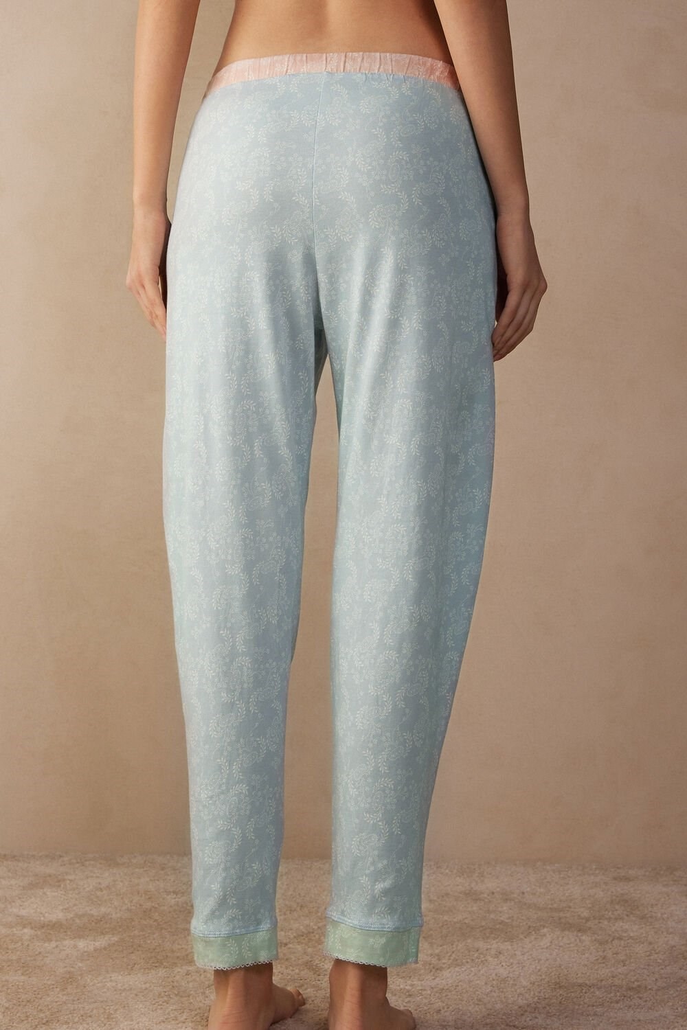 Intimissimi Romantic Cashmere Full Length Katoenen Pants Lichtblauw | 70162GPAQ