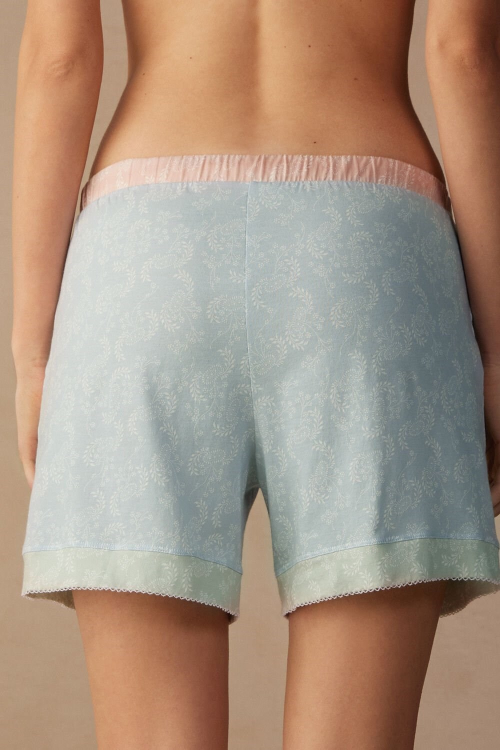 Intimissimi Romantic Cashmere Katoenen Shorts Lichtblauw | 54718FHTC