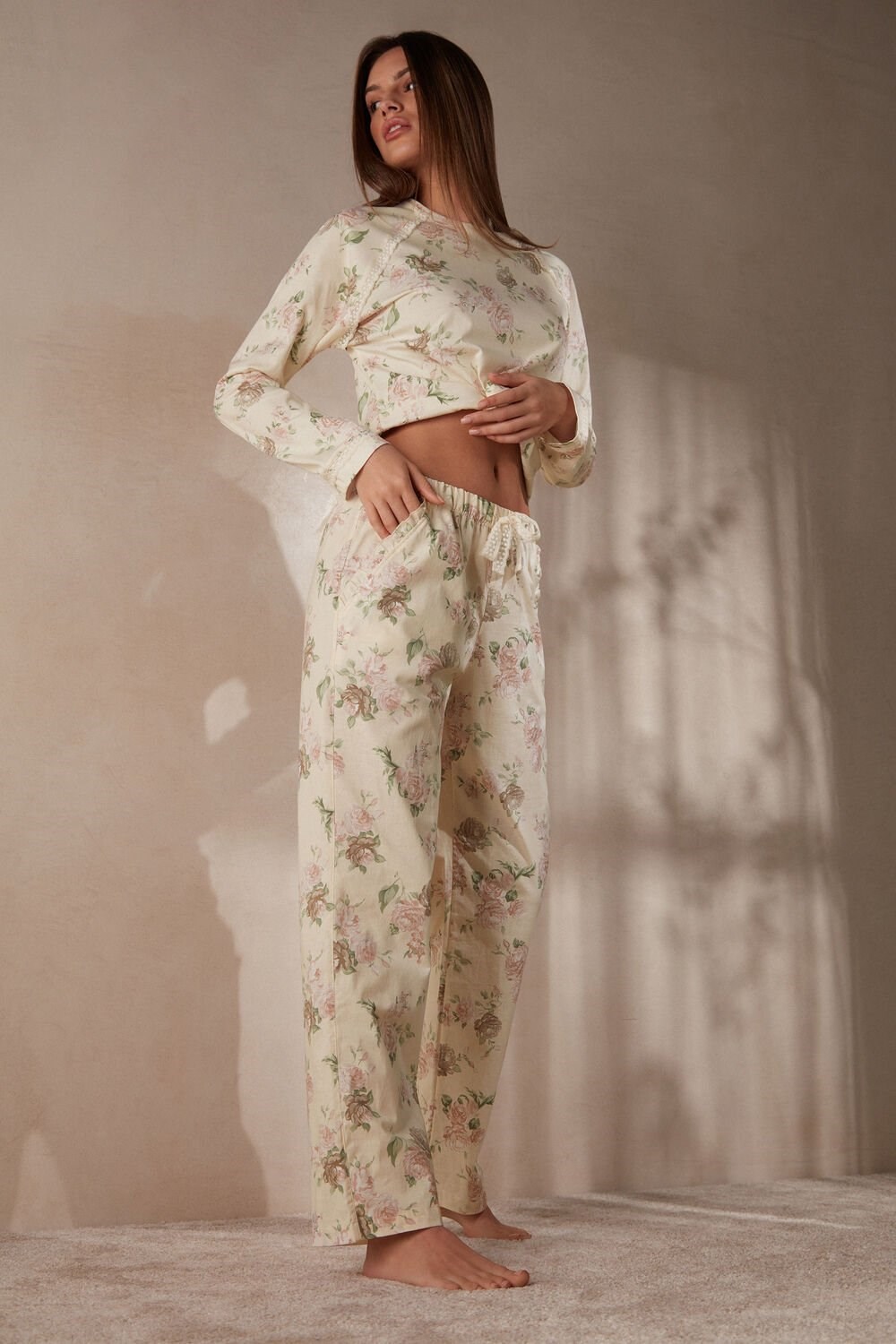 Intimissimi Scent of Roses Full Length Katoenen Cloth Pants Print - 205j - Scent Of Roses Print | 94817NXOY