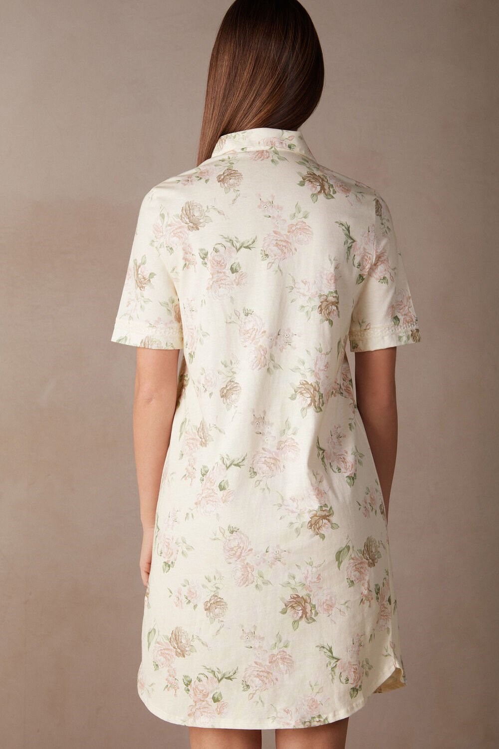 Intimissimi Scent of Roses Katoenen Nightshirt Print - 205j - Scent Of Roses Print | 98043TRIN