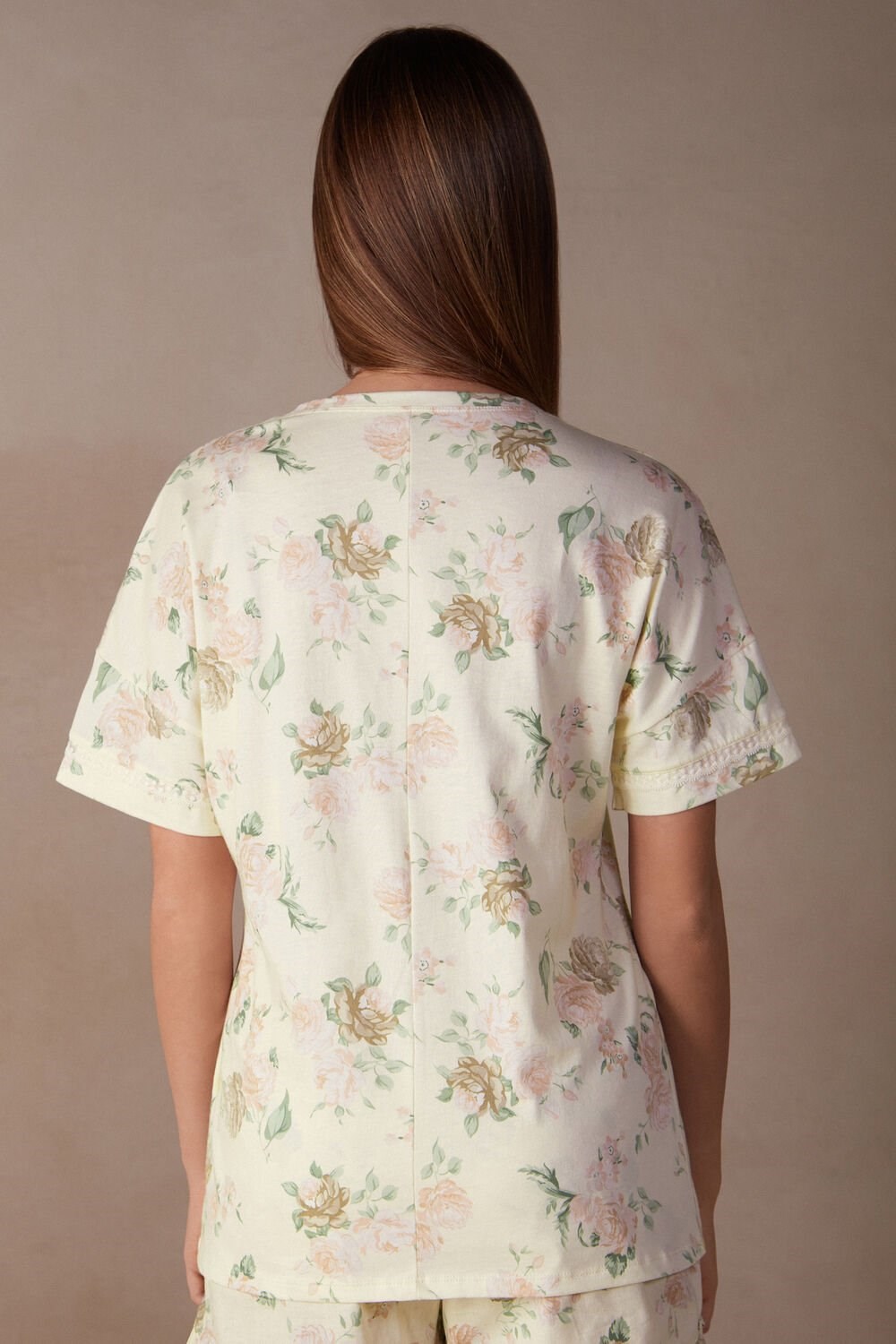 Intimissimi Scent of Roses Kort Sleeve Katoenen T-shirt Print - 205j - Scent Of Roses Print | 87432GUIS