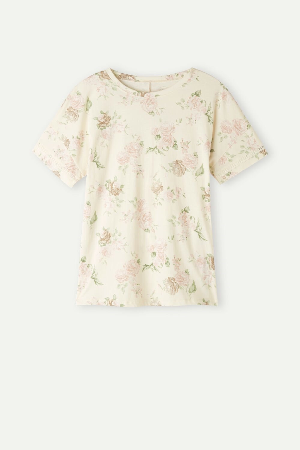 Intimissimi Scent of Roses Kort Sleeve Katoenen T-shirt Print - 205j - Scent Of Roses Print | 87432GUIS