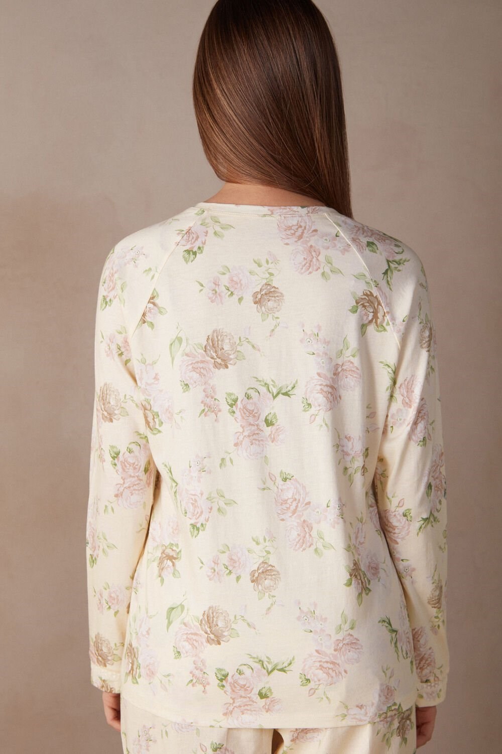 Intimissimi Scent of Roses Long Sleeve Katoenen T-shirt Print - 205j - Scent Of Roses Print | 43802DQFS