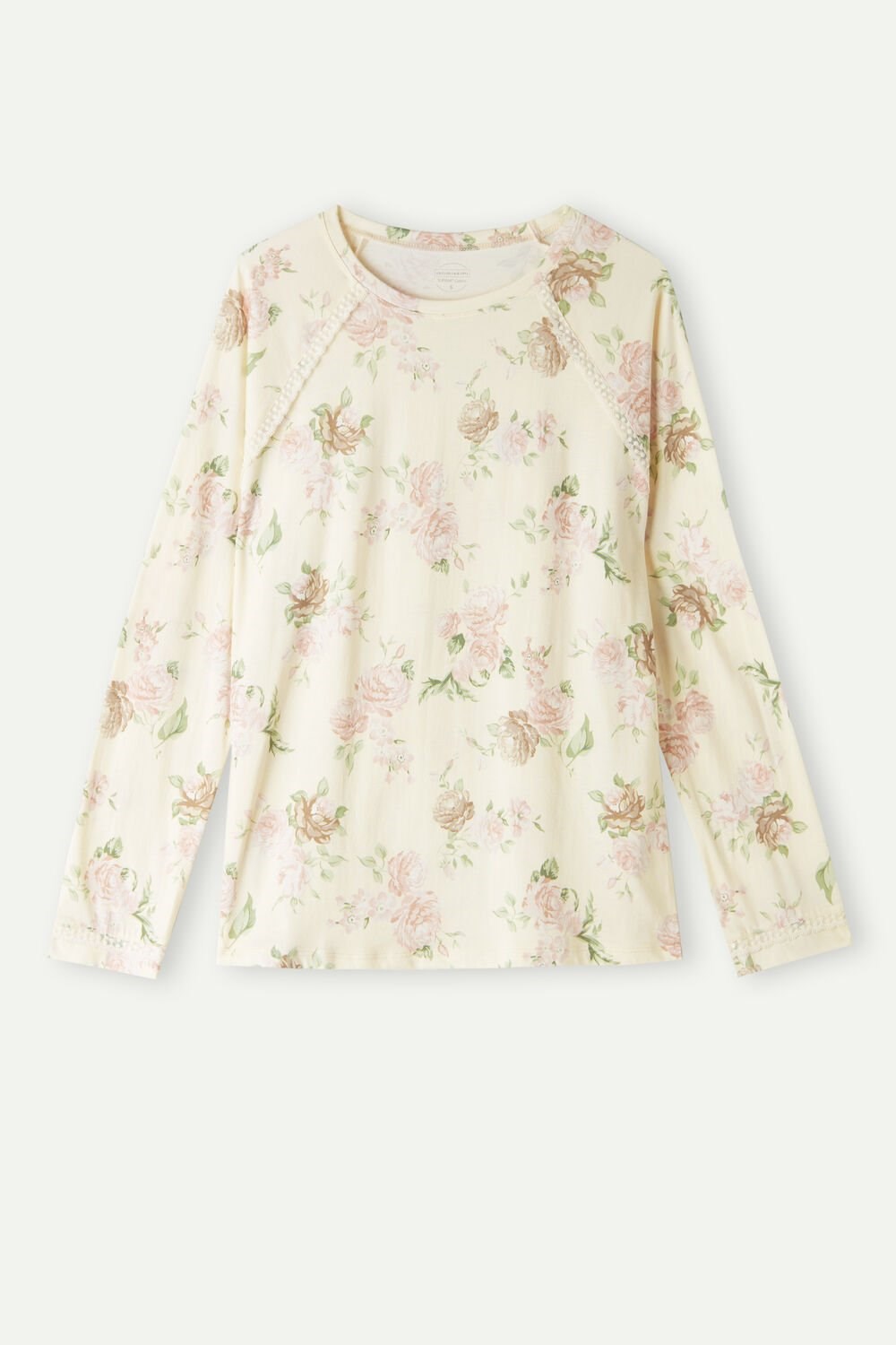 Intimissimi Scent of Roses Long Sleeve Katoenen T-shirt Print - 205j - Scent Of Roses Print | 43802DQFS