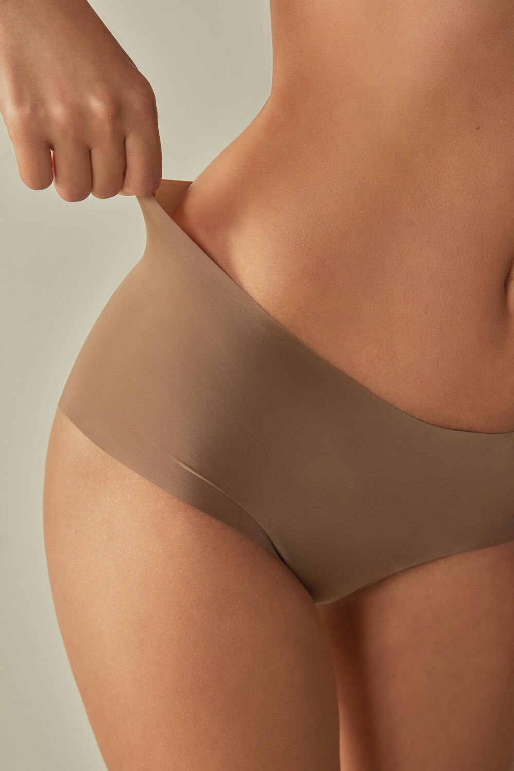 Intimissimi Seamless Microfiber Hipster Donkerbeige | 12947YIWH