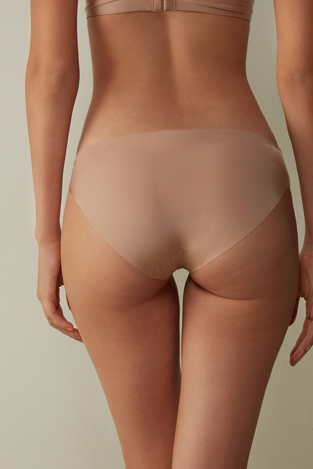 Intimissimi Seamless Microfiber Panties Beige | 40132HRAT