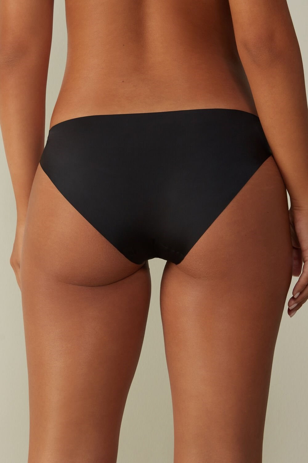 Intimissimi Seamless Microfiber Panties Zwart | 63875BYUM