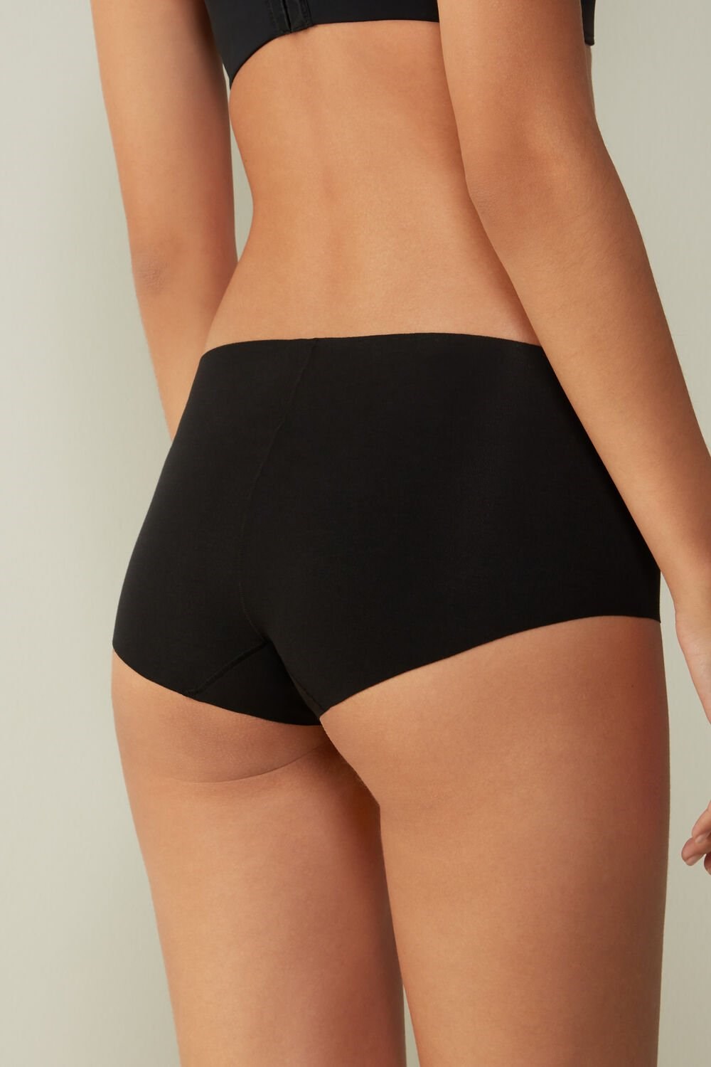 Intimissimi Seamless Supima® Katoenen Hipster Zwart Zwart | 32706BYOT