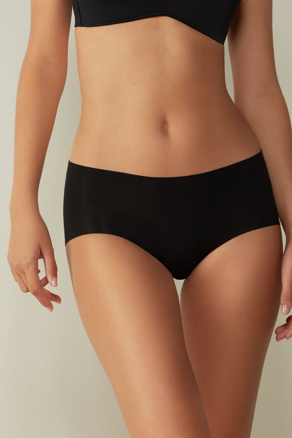 Intimissimi Seamless Supima® Katoenen Hipster Zwart Zwart | 32706BYOT