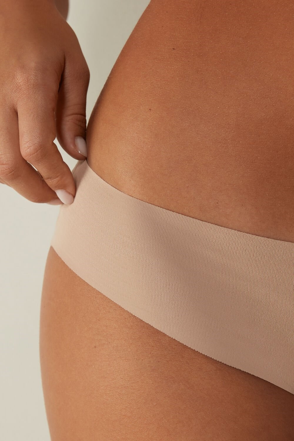 Intimissimi Seamless Supima® Katoenen Panties Beige | 38216IRBM