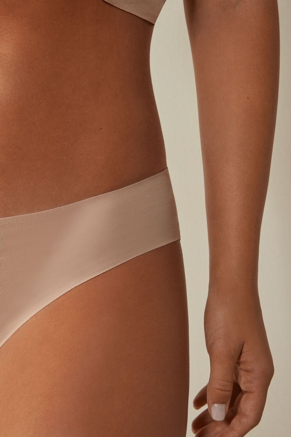 Intimissimi Seamless Supima® Katoenen Panties Beige | 38216IRBM