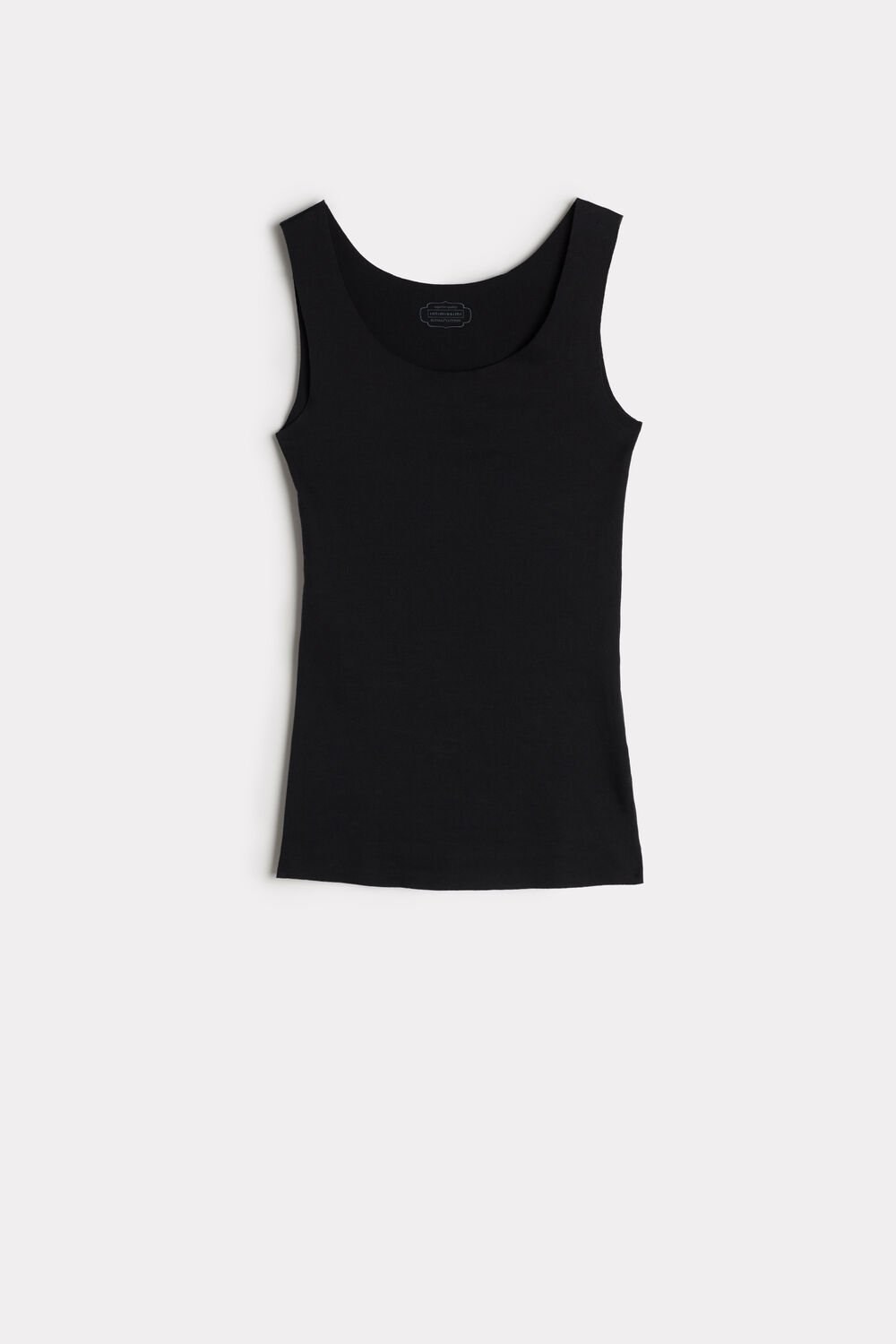 Intimissimi Seamless Supima® Katoenen Tank Top Zwart Zwart | 95132GJWB