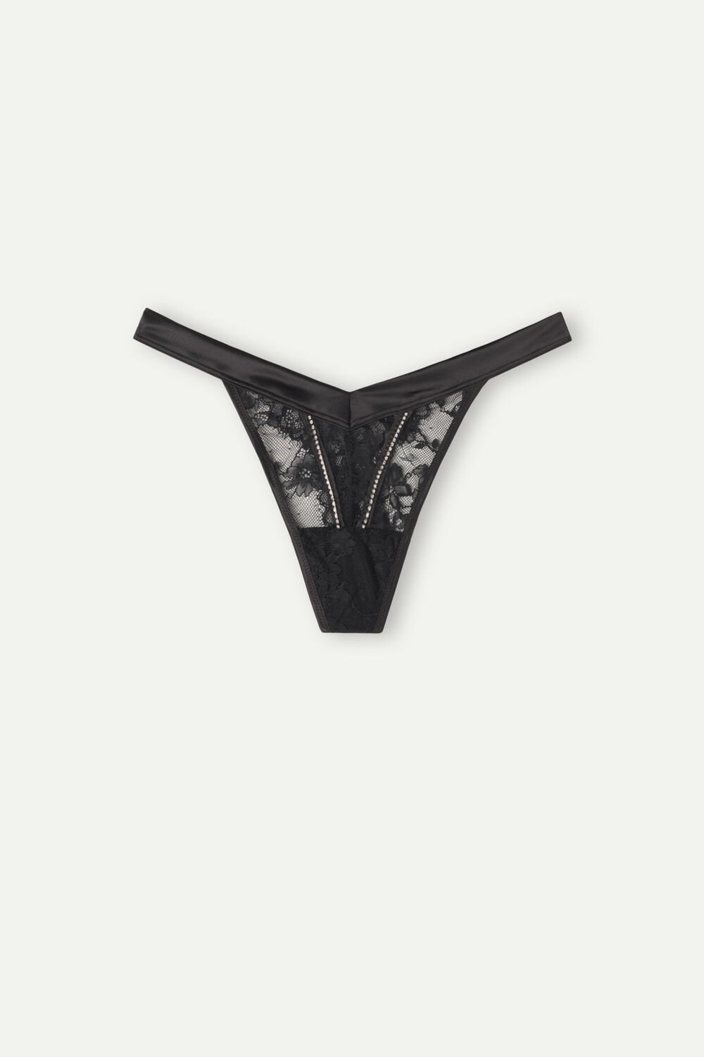 Intimissimi Shine High Like Stars ‘80s Stijl String Zwart Zwart | 35209GDUK