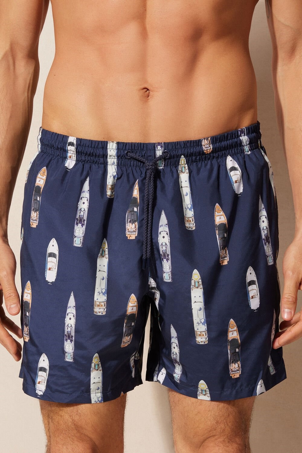 Intimissimi Ship Print Swim Trunks Blauw | 61407GHEM