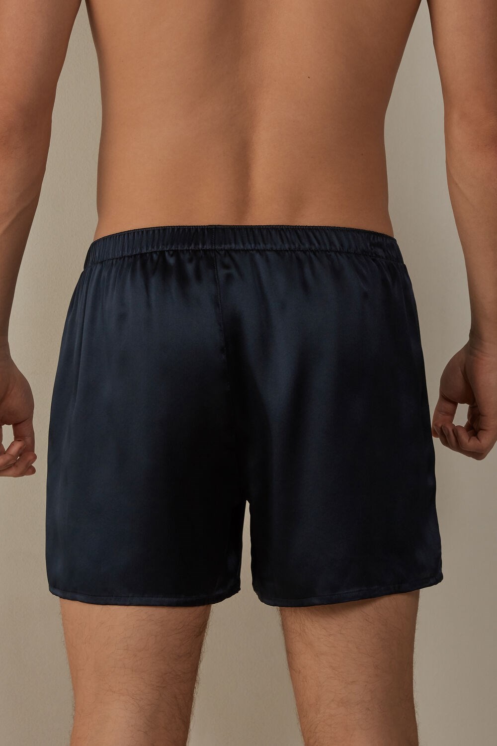 Intimissimi Silk Boxers Blauw Blauw | 91428YXKT