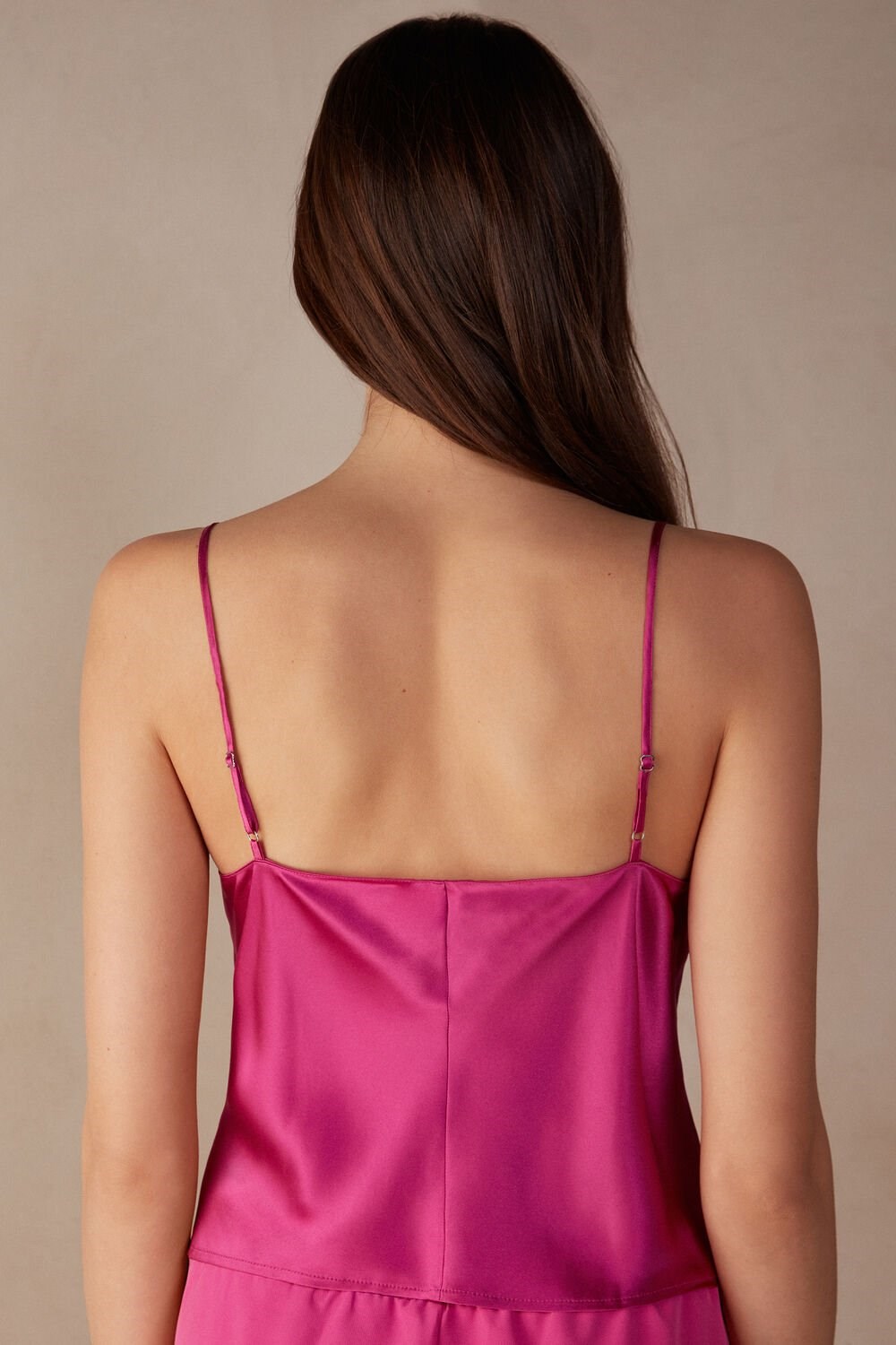 Intimissimi Silk Crop Camisole Roze Roze | 61298YKSF