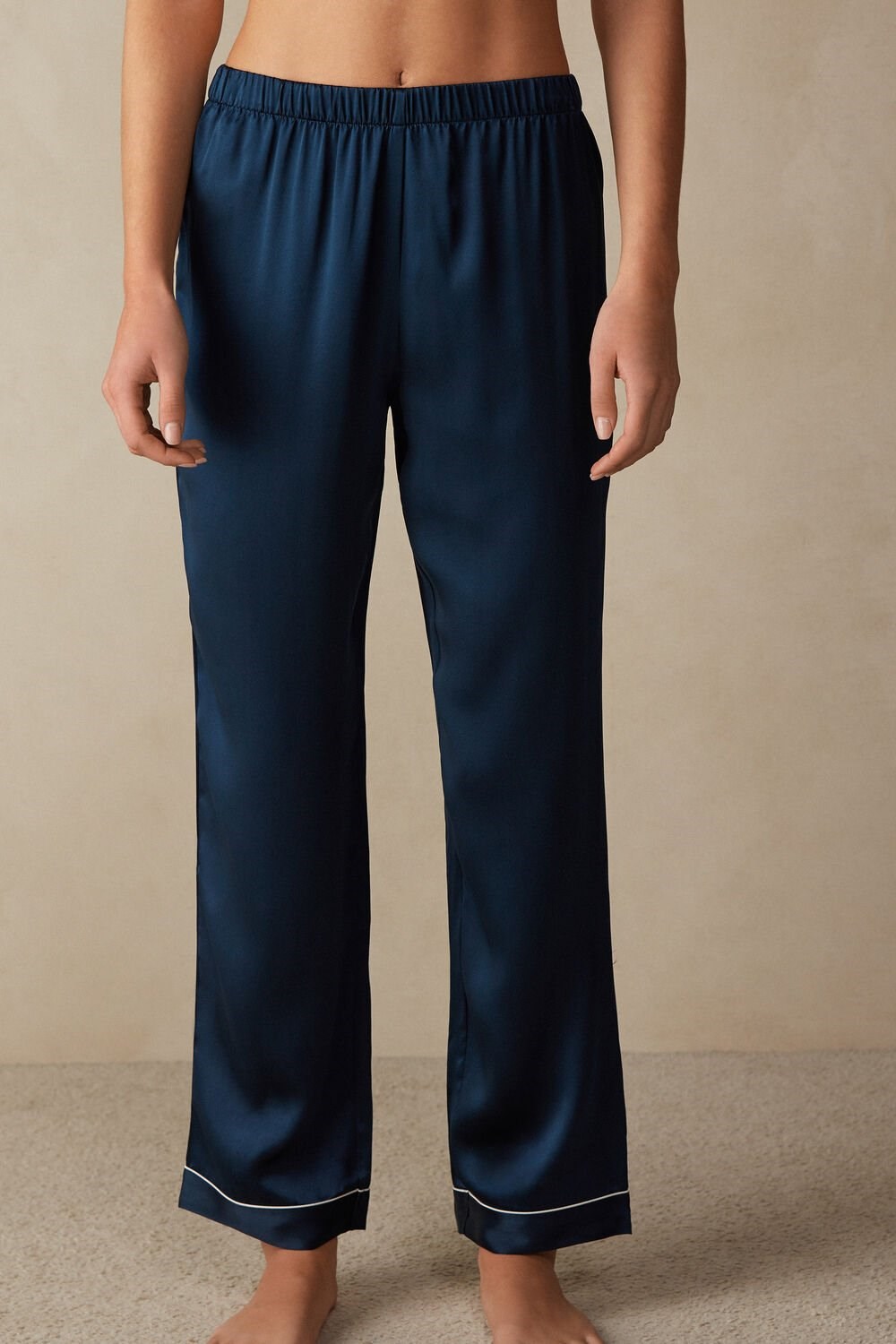 Intimissimi Silk Satin Pajama Pants Blauw Blauw | 13728HPOT