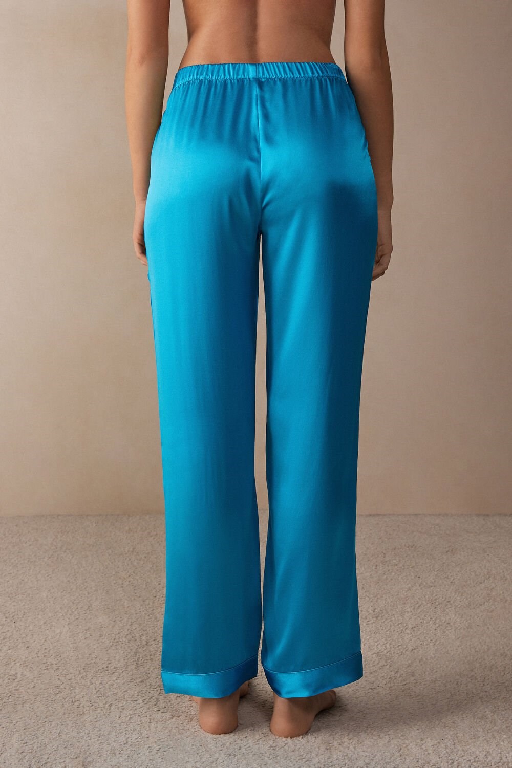 Intimissimi Silk Satin Pajama Pants Blauw Turquoise | 76021JUPV