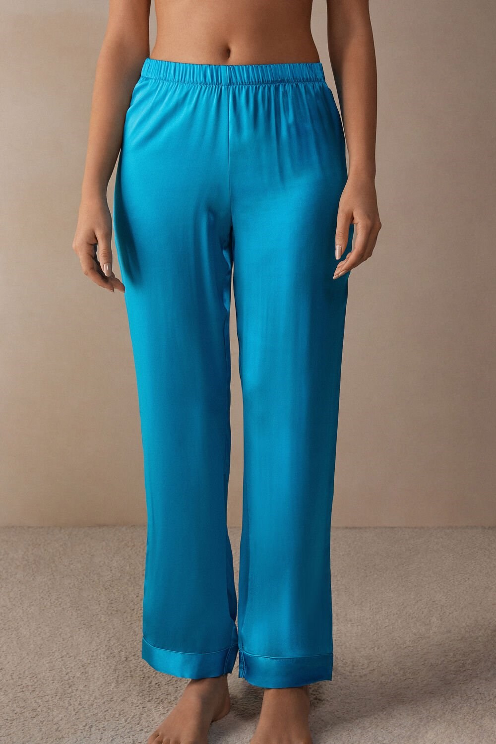 Intimissimi Silk Satin Pajama Pants Blauw Turquoise | 76021JUPV