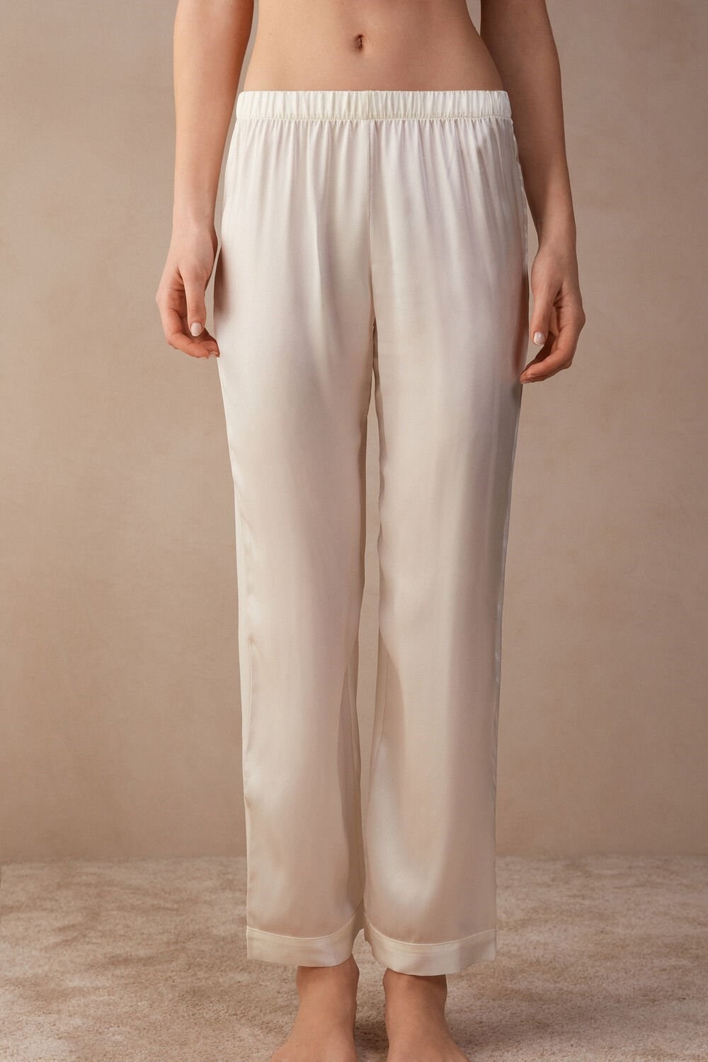 Intimissimi Silk Satin Pajama Pants Wit | 98720YPMI