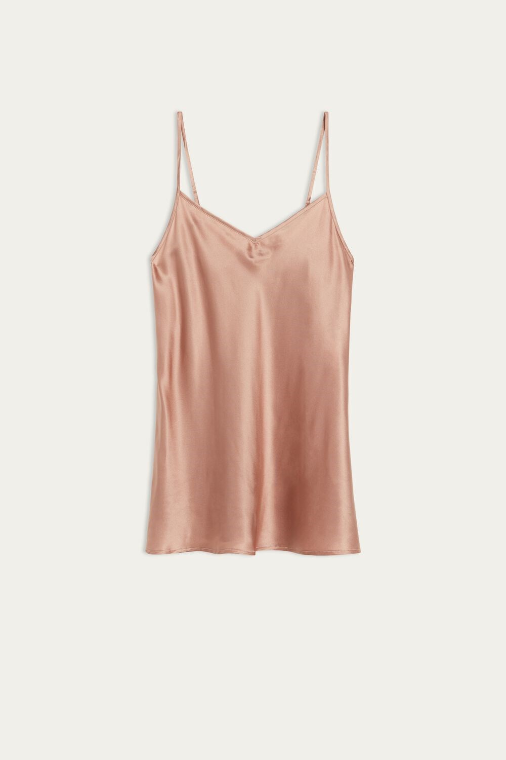 Intimissimi Silk Satin Top with V-neckline Roze | 67581MEUH