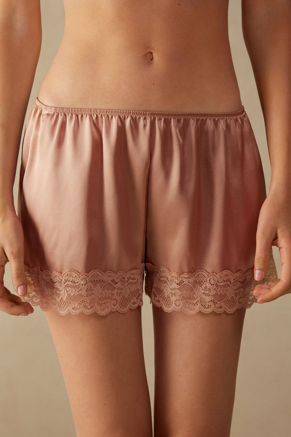 Intimissimi Silk Shorts Roze | 35170TVUS