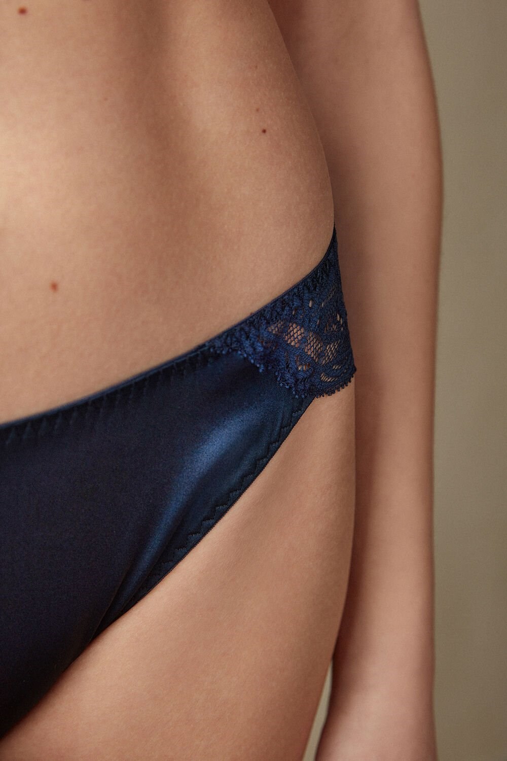 Intimissimi Silk and Kanten Briefs Blauw Blauw | 74086JNKY