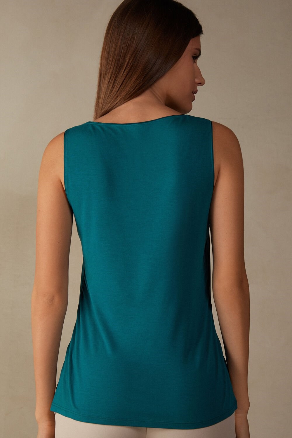 Intimissimi Silk and Modal Tank Top Groen | 50463YTWP