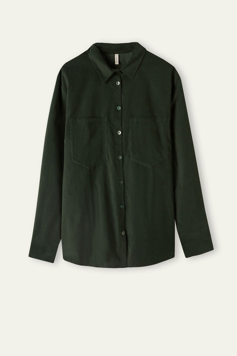 Intimissimi Slow and Cozy Velvet Shirt Groen Groen | 20576AVDE