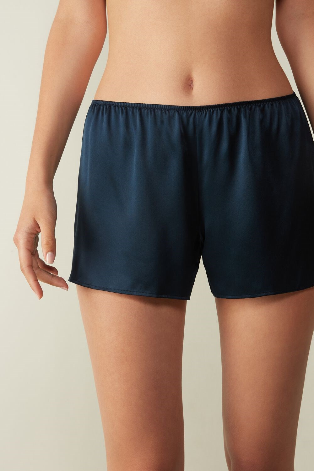 Intimissimi Smooth Silk-Satin Shorts Blauw Blauw | 86937WQRK