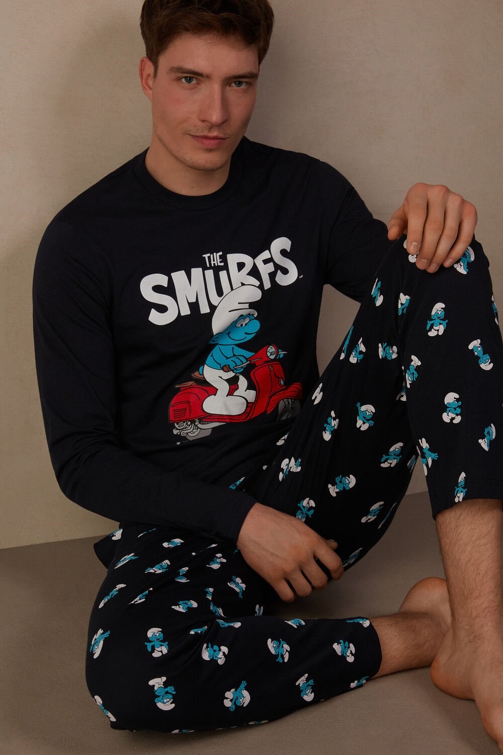 Intimissimi Smurfs Full Length Katoenen Pajamas Blauw Blauw | 10563XUWR