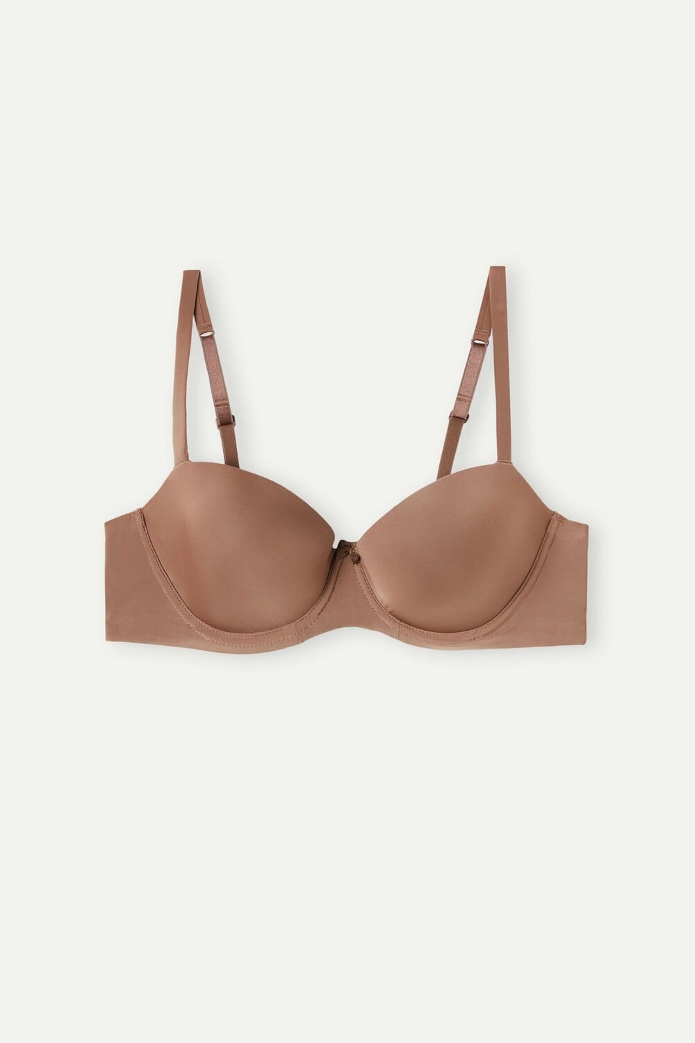 Intimissimi Sofia Balconette Bra in Ultralight Microfiber Donkerbeige | 80164YEBD