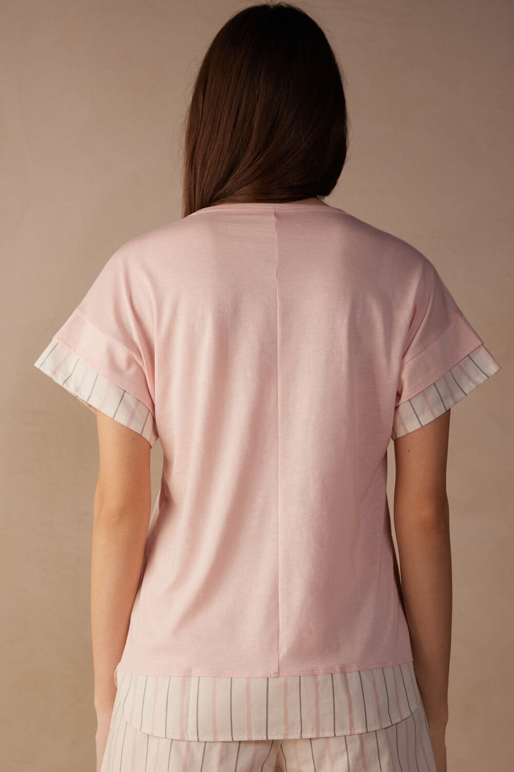 Intimissimi Soft Spring Kort Sleeve Katoenen T-Shirt Roze Roze | 25837AFCT