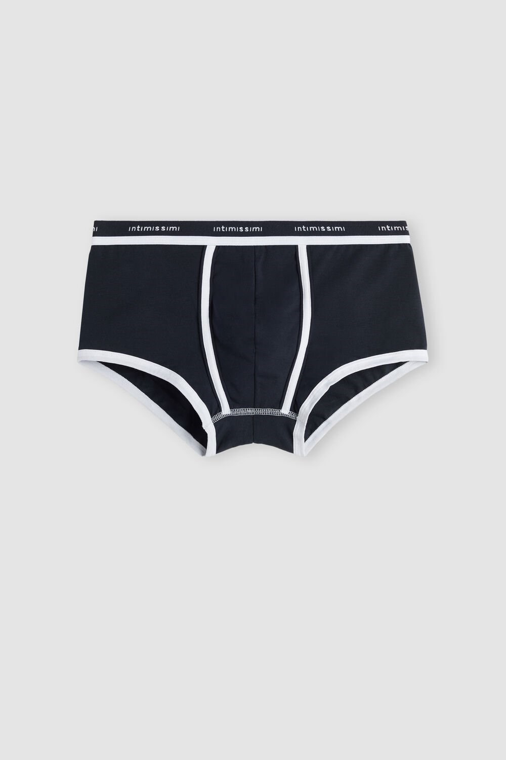 Intimissimi Stretch Supima® Katoenen Boxer Shorts with Logo Detail Blauw Blauw Wit | 25169RKPC