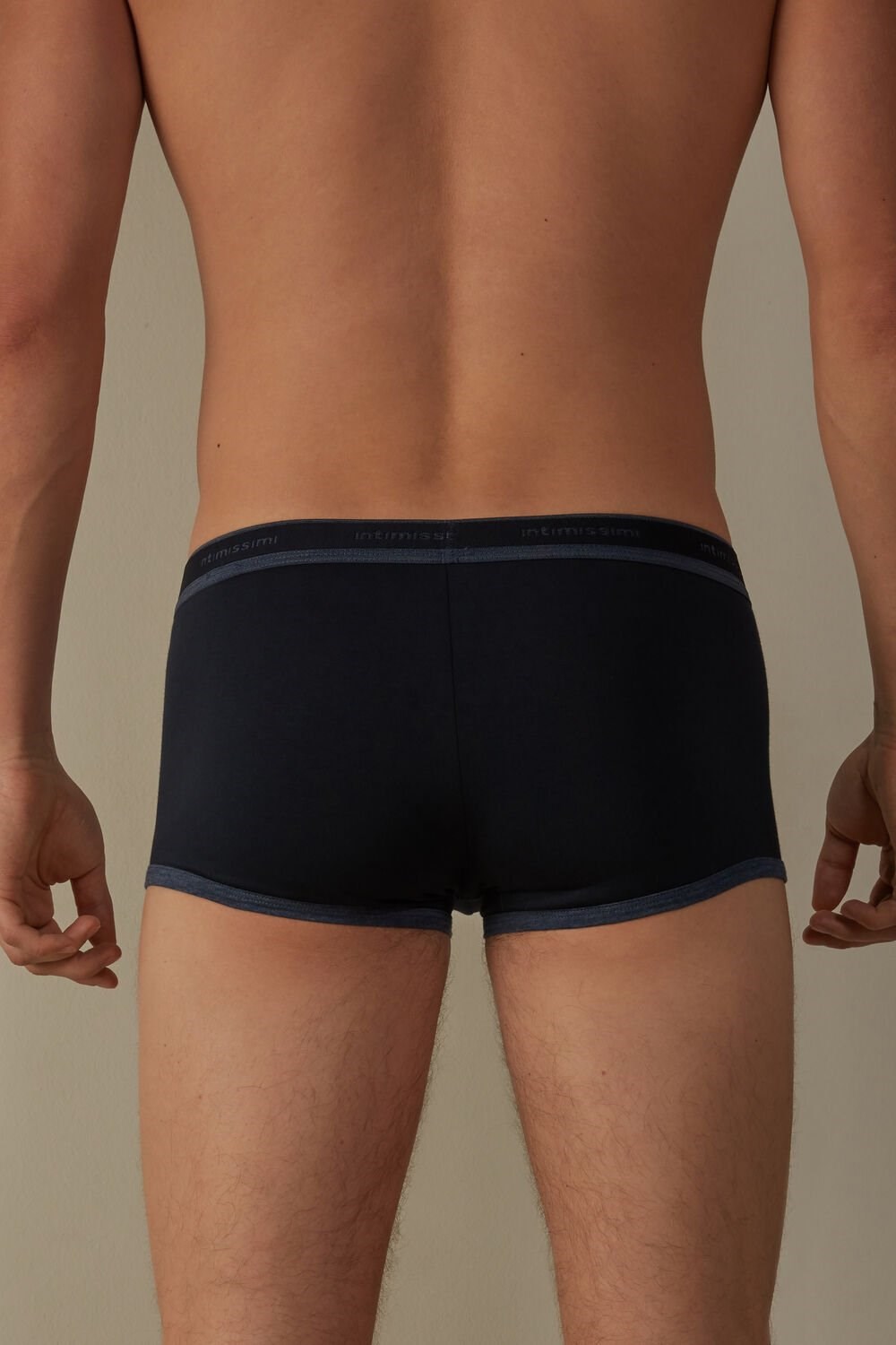 Intimissimi Stretch Supima® Katoenen Boxer Shorts with Logo Detail Blauw Blauw Blauw | 37280CXVA